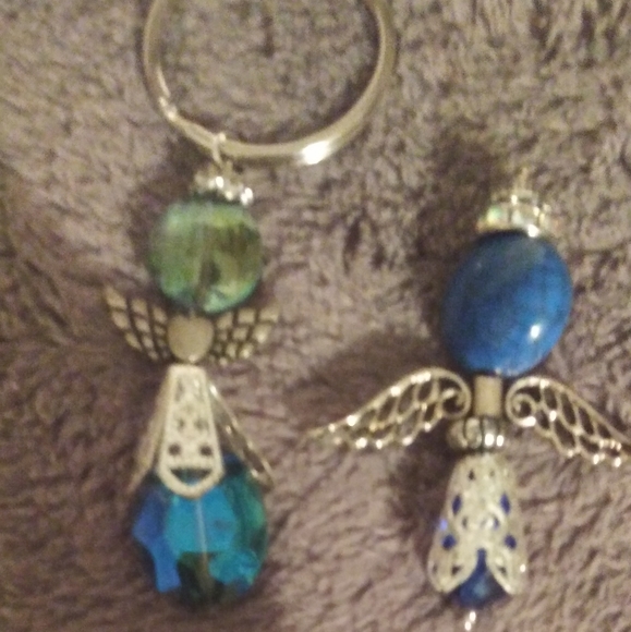 Handmade. Angle pendants, guardian angel key chains  make to order all colors - Picture 3 of 3